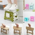 thumbnail image 1 of Home Kids Children Plastic Folding Step Stool Portable Folding Chair Small Bench Stool, 1 of 4