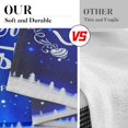 thumbnail image 4 of Christmas Kitchen Curtains Blue Window Curtains Over Sink Set of 2, Merry Xmas Short Tier Curtain for Kitchen, Winter Kitchen Decor 27.5" x 36", 4 of 6