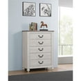 thumbnail image 5 of Pemberly Row Contemporary 5-drawer Farmhouse Wood Chest in Gray Finish, 5 of 12