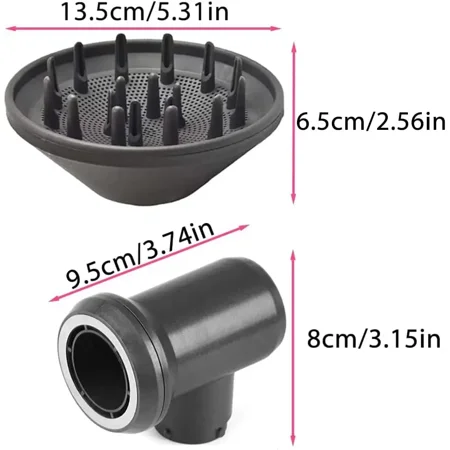 Diffuser and Adaptor for Dys Airwrap Styler for Airwrap Styler Into A Hair Dryer Combination