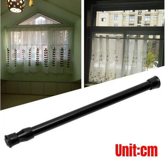 Rosvola Curtain Rail,Window Curtain Rail Telescopic Spring Tension Rod for Kitchen Bathroom Wardrobe Utensils （Pls note :Length Unit is CM)