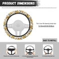 thumbnail image 5 of Uorisanigo Hibiscu Car Steering Wheel Protector Yellow Fuzzy Steering Wheel Cover for Winter Easy to Install Steering Wheel Cover for Most Vehicle Breathable Car Accessories Gift for Birthday, 5 of 8