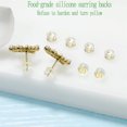 thumbnail image 4 of Triani 16Pcs Silicone Earring Backs for Studs/Droopy Ears Hoops Fish Hook No-Irritation Earring Backs for Men and Women(Gold), 4 of 6