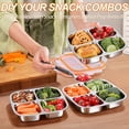 thumbnail image 6 of 304 Stainless Steel Four Compartment Lunch Box, Portable Sealed Leak Proof Meal Prep Container for Workers, scholars, Office, And Outdoor Picnics, 1 Lunch Box, 6 of 6