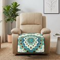 thumbnail image 2 of FOR U DESIGNS Boho Mandala Floral Print Sofa Cushion Slipcover Recliner Chair Cover for Large Recliner Waterproof Reclining Cushion Slipcover Non-Slip Armless Reclining Sofa Cover, 2 of 6