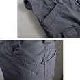 thumbnail image 5 of Men's Cargo Shorts Elastic Waist Drawstring Shorts Relaxed Fit Hiking Casual Classic Travel Big and Tall Camo Cargo Short Multi Pocket Quick Dry Pants,Gray M, 5 of 5