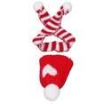 thumbnail image 3 of Mini Knitting Hat Scarf, Wool Miniature Hat Scarf Red White Simulation  For 1/12 Dollhouse, 3 of 8