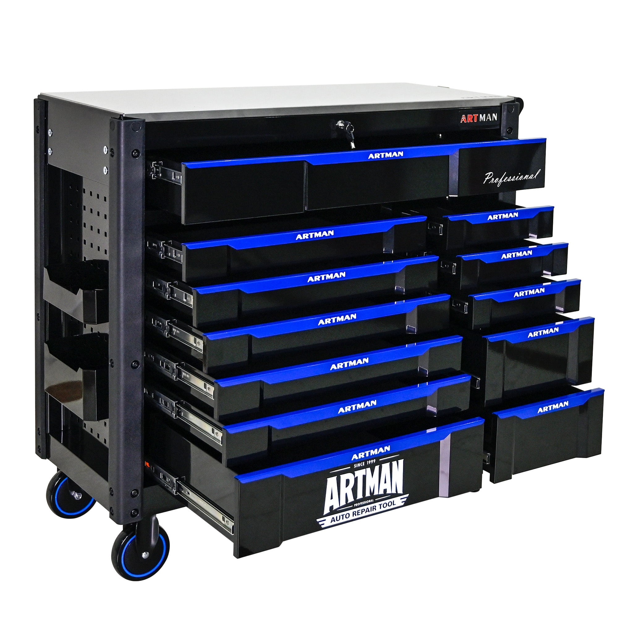 Aukfa Rolling Tool Chest with 12 Drawers, 44 Inch Tool Box