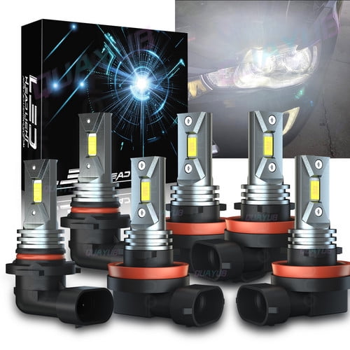 LED Headlight   Fog Light Bulbs White Combo For Chevy Cruze 2016-2019