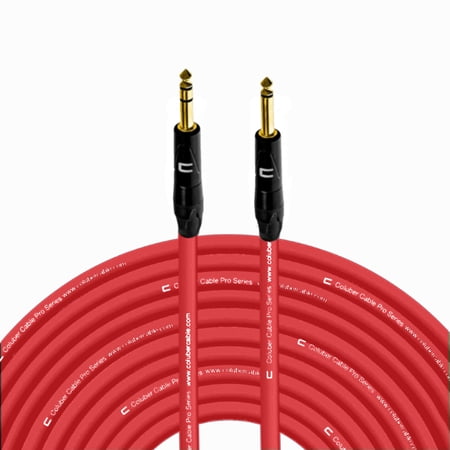 Coluber Cable 1/4" TRS Male to 1/4" TS Male Pro 3-Pin Microphone Connector
