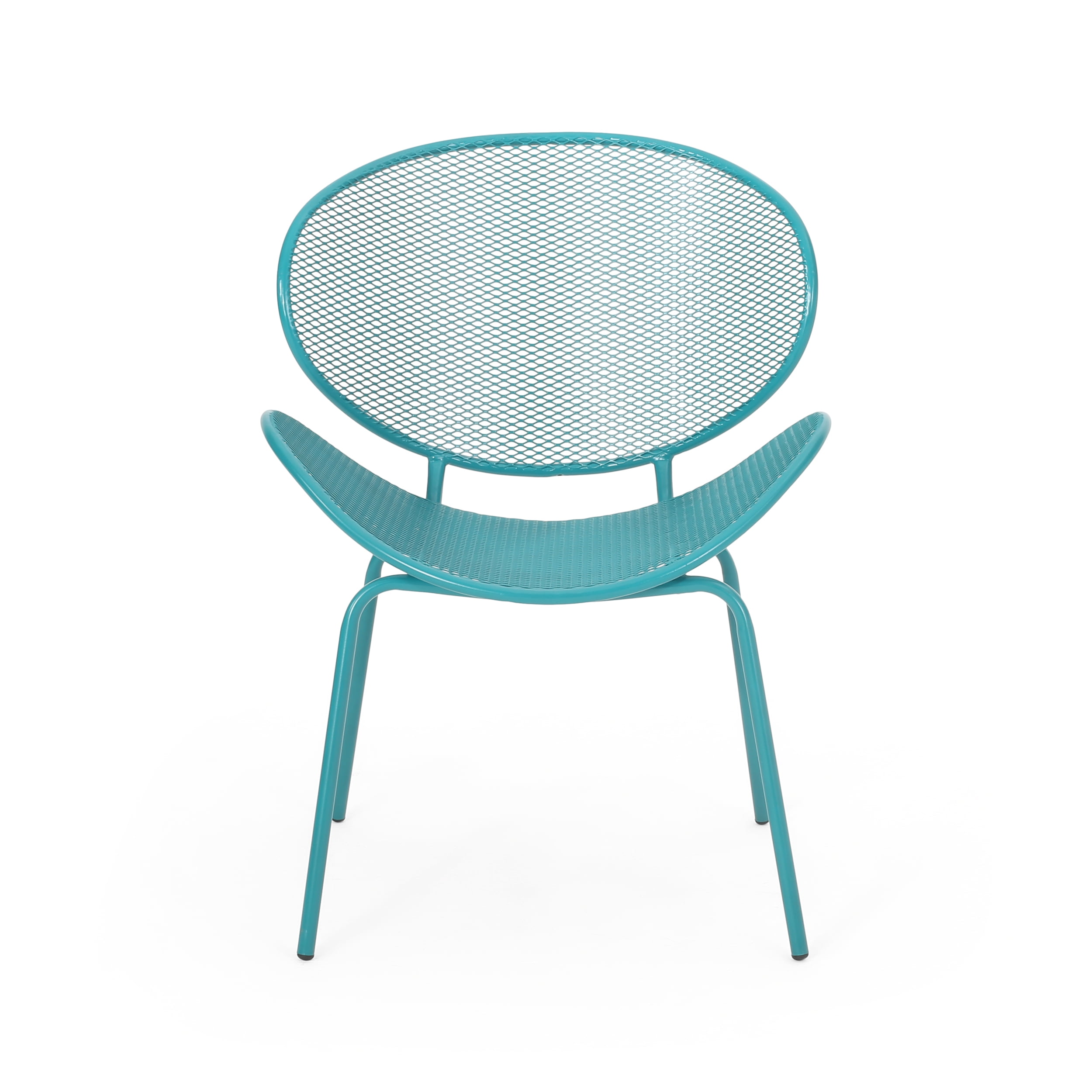 Outdoor Mesh Leisure Chair Set of 2, Shell Style Seats for Patio Garden, Taupe