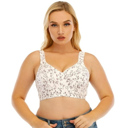 

AVAIL Women s Wirefree Cotton Wireless Plus Size Minimizer Bra