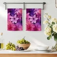 thumbnail image 3 of Watercolor Flowers Kitchen Towels Set of 3, Spring Floral Vintage Pink Purple Absorbent Dish Towels for Kitchen, Microfiber Hand Towel, Quick Drying Tea Towel for Cleaning Decorative Dishcloths, 3 of 7