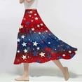 thumbnail image 2 of Jinhomg 4Th Of July Womens Skirt Flowy American Flag Maxi Skirts Plus Size Comfy A Line Pleated Skirts 2025 Fashion Patriotic Parade Street Wear Ladies Holiday Gifts Red XXL, 2 of 6