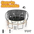 thumbnail image 6 of CITYLE 10FT Trampoline with Enclosure Net and Lights, Outdoor Trampoline for Kids and Adults, 1000LBS Trampoline with Basketball Hoop, Galvanized Steel Heavy Duty Trampolines, 6 of 9