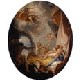thumbnail image 2 of Nicolò Bambini 20x23 Black Ornate Framed Double Matted Museum Art Print Titled: Mars and Venus Surprised by the Gods (1700-1710), 2 of 5