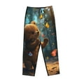 thumbnail image 4 of Balery Cute Butterfly Bear print Women's Pajama Pants,Ultra Lightweight Pjs,Lounge Pant-Small, 4 of 9