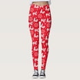 thumbnail image 2 of Arlun Christmas Workout Leggings for Women Snowman Snowflake Full Printed High Waisted Casual Leggings Workout Gym Sports Soft Comfort Stretch Yoga Pants Red XXL, 2 of 5