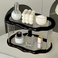 thumbnail image 4 of B Acrylic Storage Rack 2 Tier Display Shelf For Perfume Cosmetics Makeup Vanity Desk Bathroom Counter Organizer, 4 of 7