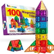 Skymags Magnetic Blocks, Magnet Tiles for Kids, Magnetic Building Blocks 100 Pcs Set Toys for Boys and Girls Ages 3 4 5 6 7 8 Year Old,