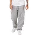 thumbnail image 3 of Pro Club Men's Heavyweight Fleece Cargo Pants, Heather Gray, Small, 3 of 4