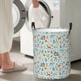 thumbnail image 5 of Fuzoiu Tribal Animals Print Circular Hamper,Laundry Basket with Handle,Collapsible Laundry,Dirty Clothes Storage Basket,for Bedroom Bathroom Dorm Living Room-Medium, 5 of 6