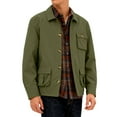 thumbnail image 4 of QHRMKOG Mens Shirt Jacket Relaxed Fit Button Down Jackets with Flap Pockets Long Sleeve Shackets Fashion Shirt Jackets Green L, 4 of 6