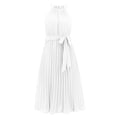 thumbnail image 5 of Gubotare Women's Gathered Halter Dress(White,M), 5 of 5