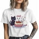 thumbnail image 4 of Mens T Shirts Cartoon Cats Strawberry Cake Short Sleeve Casual Men's Tee Tops Graphic T-Shirts for Teen Boys/Men, 4 of 8