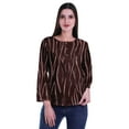 thumbnail image 1 of Moomaya Printed Button Placket Full Sleeve Top Round Neck WoMen's Casual Summer Tunic, 1 of 6