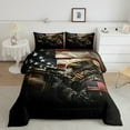 thumbnail image 2 of Manfei American Eagle Bedding Comforter Set,American Flag Camo Twin Comforter Sets,Modern Military Themed Bedding Set For Boys Teens,Luxury Bedroom Decor Reversible,2-Piece, 2 of 8