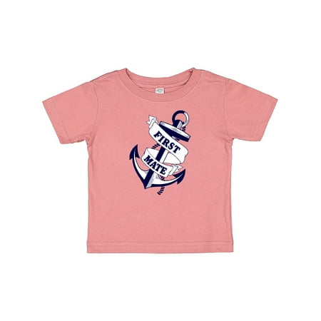

Inktastic First Mate with Anchor and Banner Gift Baby Boy or Baby Girl T-Shirt
