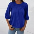 thumbnail image 2 of Woman Fashion Top Shirt For Women Three Quarter Sleeve Soft Causal T Shirt, 2 of 2