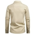 thumbnail image 6 of NAFUU Mens Dress Shirts Fashion Asymmetric Placket Shirt Unique Men's Slim Fit Long Sleeve Gothic Button Up Shirts Party Tops Handsome Shirt Top, 6 of 9