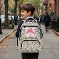thumbnail image 3 of HUISEFOR Camo Pink Bow Backpack for School Kids Girls Large Capacity 17 Inch Schoolbag with Adjustable Shoulder Strap Lightweight College Students Backpacks Back to School, 3 of 6