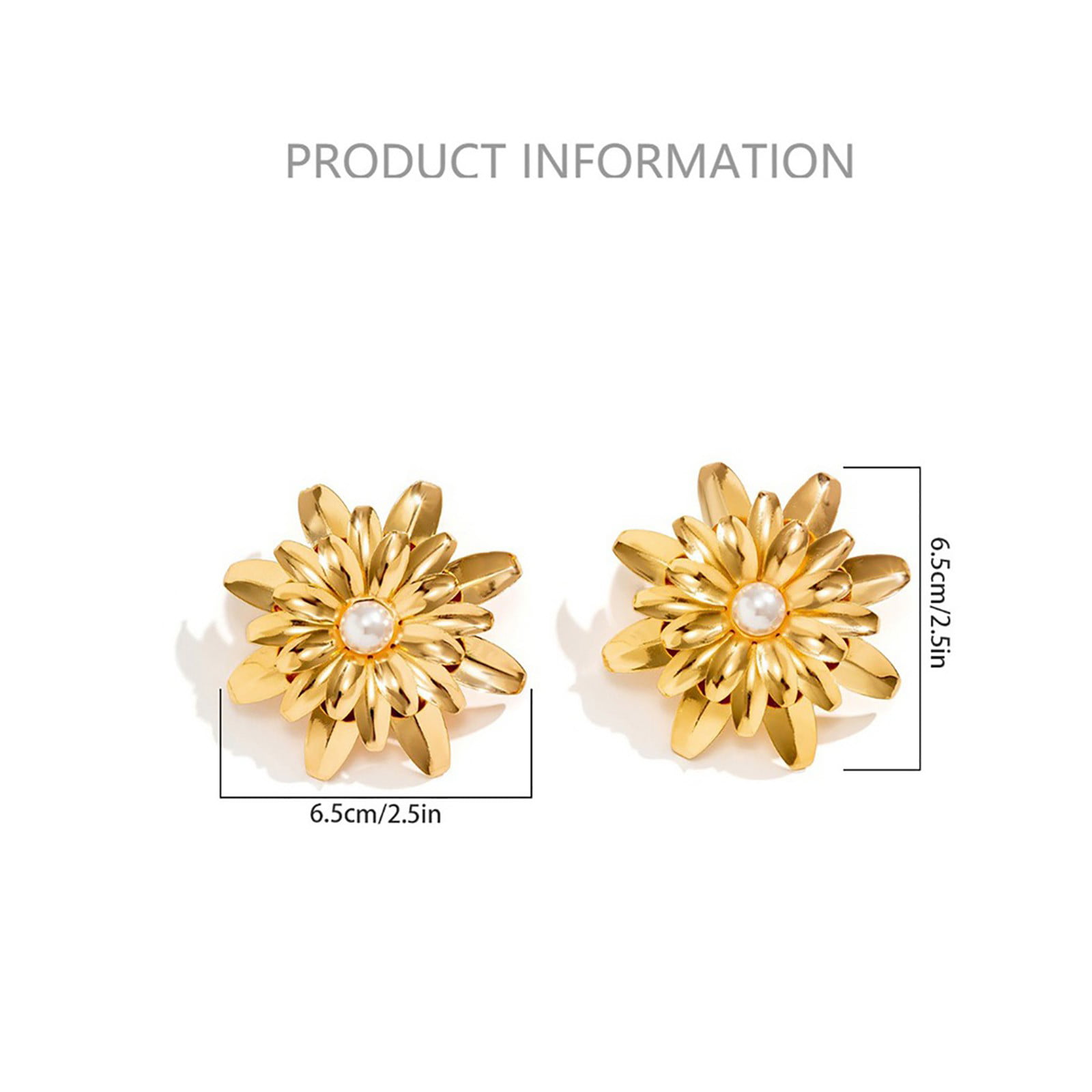 Buy Gold Plated Handcrafted Floral Studs by Azga Online at Aza Fashions.
