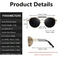 thumbnail image 3 of Vintage Steampunk Sunglasses Men Round Glasses Steam Punk Metal Sunglasses For Women UV400, 3 of 6