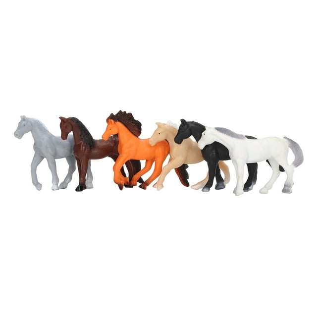 Figura de caballo, juego de 6 figuras de caballo, modelo de caballo, modelo de caballo, juguete muy versátil