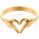 thumbnail image 3 of 2 Anillos de puño con forma de corazón chapados en oro de 18 quilates, anillos abiertos, anillos personalizados para nudillos, joyería delicada y moderna para mujer, talla 6 (16,7 mm)., 3 of 4
