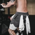 thumbnail image 3 of US Mens Elasticated Waist Jogging Shorts Gym Workout Shorts Fitness Shorts, 3 of 12