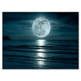 thumbnail image 2 of Designart Super lune sur la mer I Art mural sur toile, 2 of 4