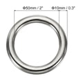 thumbnail image 2 of Unique Bargains 2" Seamless Metal O Rings, 304 Stainless Steel O-Ring Solid Round Rings for Macrame, DIY Craft,8x50mm, 2 of 5