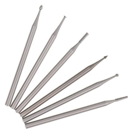 

6 Pieces Rotary Burr Bits Milling Cutter Engraving Polishing Grinding Tool S S
