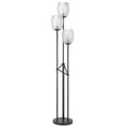 thumbnail image 6 of Cal Lighting 60W X 3 Oconto Metal Floor Lamp With Patterned Glass Shades., 6 of 6