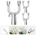 thumbnail image 2 of SHISUYAN 3Pcs Clothesline Prop Silver Fork Heads Aluminum Alloy for Home Use, 2 of 8