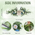 thumbnail image 3 of 22'' Spring Wreaths for Front Door, Summer Spring Floral Swag Blue Door Wreath with Wildflower Lanvender, Wall Porch Window Home Decorations Indoor & Outdoor(B), 3 of 8