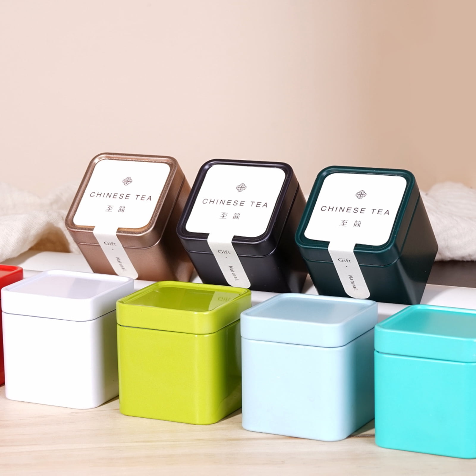 Gift Jewelry Iron Tin Box  Small Rectangular Storage Jars Card Case Holder Decor 