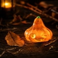 thumbnail image 2 of Figurine Luminous Pumpkin Ornament Halloween Fall Harvest Tiered Tray Tabletop Shelf Decor Spooky Pumpkin Statue Party Favor Gift Home Office Dorm Desktop Holiday Decoration, 2 of 8