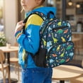 thumbnail image 2 of KUIFORTI Green Dinosaur Toddler Backpack Boys Kids School Bag with Side Pockets Adjustable Straps Lightweight for Preschool Kindergarten Back to School Supplies, 2 of 7