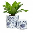 thumbnail image 2 of Blue Floral Chintz Print Planter, 2 of 3